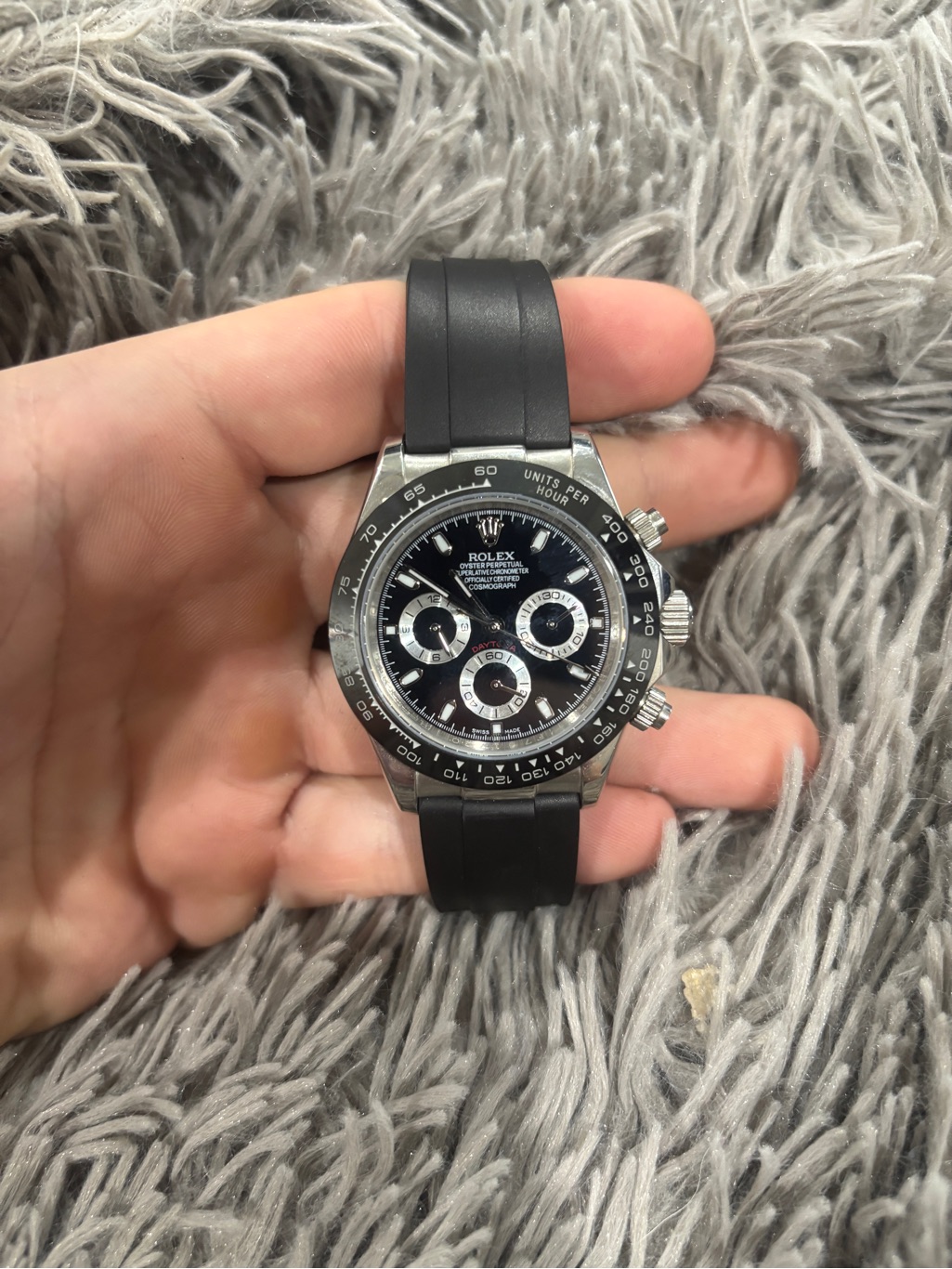 Black Rolex Daytona Oysterflex